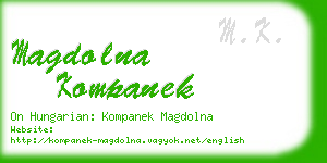 magdolna kompanek business card